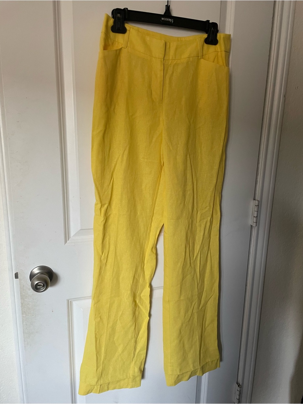 Cato Yellow Wide-Leg Women's Pants
